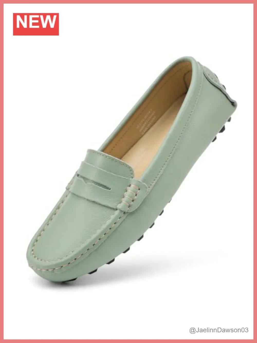 Genuine Leather Penny Loafers Women's Slip-Ons Lightweight Comfort Flats